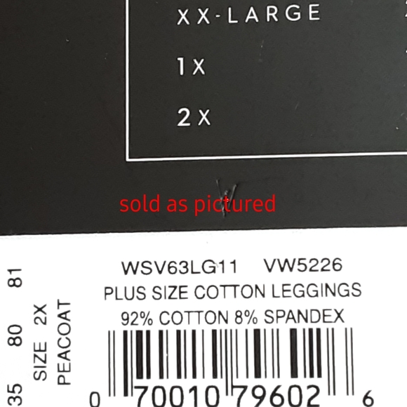 SIMPLY VERA VERA WANG MID-RISE COTTON  LEGGINGS - Picture 5 of 5